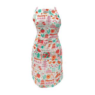 APRON - LINEN - MERRY XMAS MA