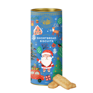 VPC CHRISTMAS SHORTBREAD TUBE - WAVING SANTA 180G