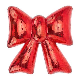 CHRISTMAS DISCO DOOR BOW - RED