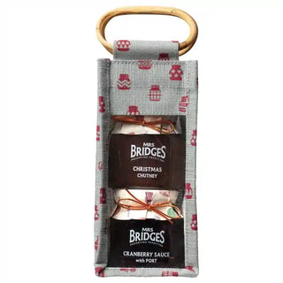 MRS BRIDGES DOUBLE JAR JUCO BAG CHRISTMAS LUNCH - GREY 490G