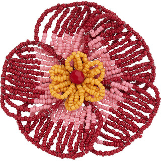 BEADED NAPKIN RING - FLOWER × 6