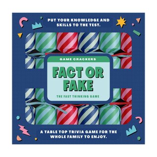 MISTLETOE & MERRY- GAMES - FACT OR FAKE - 12"- 6 PER TRAY