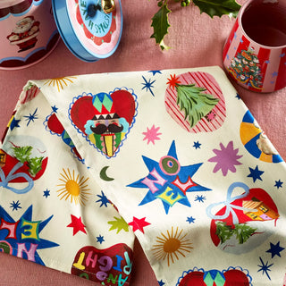 FESTIVE CHARMS TEA TOWEL