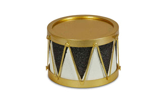 WHITE, BLACK & GOLD DRUM