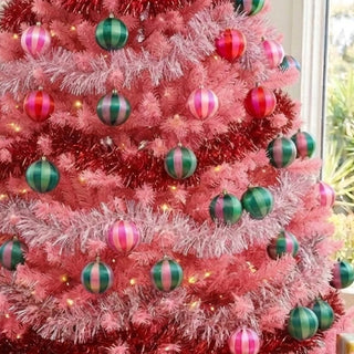 SILK XMAS BAUBLES - 6 PIECES