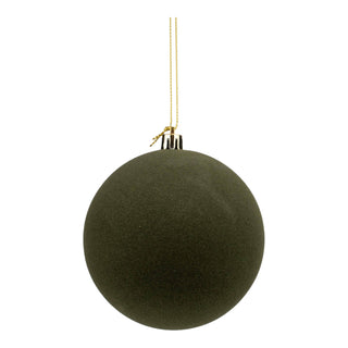 10CM BALL SET 4 EARTHY MOCHA FLOCKED