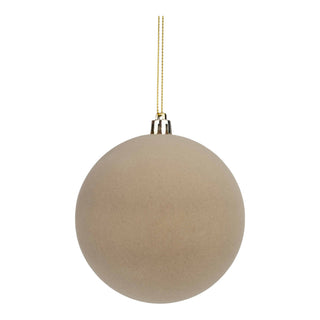 10CM BALL SET 4 EARTHY MOCHA FLOCKED