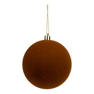 10CM BALL SET 4 EARTHY MOCHA FLOCKED
