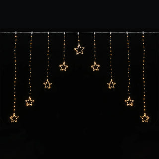 160CM CURTAIN WITH STARS - WARM WHITE