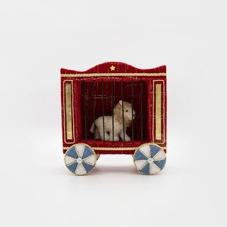 FELT CIRCUS LION WAGON