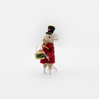 FELT CIRCUS MOUSE DRUMMER