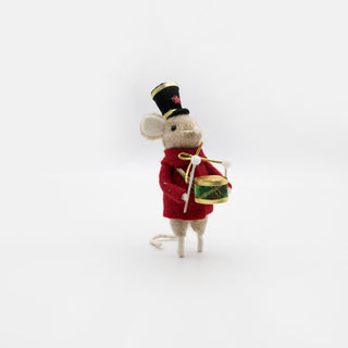 FELT CIRCUS MOUSE DRUMMER