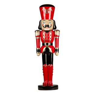 CHRISTMAS NUTCRACKER SOLDIER, RED & GOLD, 122CM