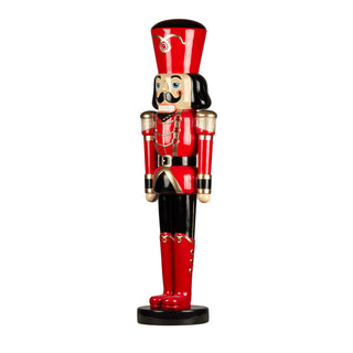 CHRISTMAS NUTCRACKER SOLDIER, RED & GOLD, 122CM