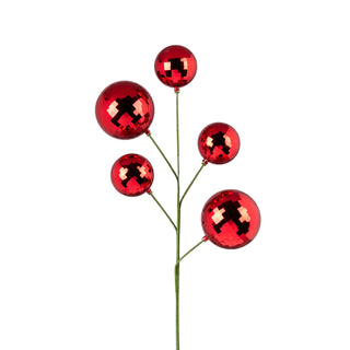 MIRRORED BAUBLE PICK - RED - 56CM