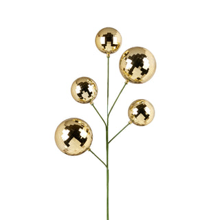 MIRRORED BAUBLE PICK - GOLD - 56CM