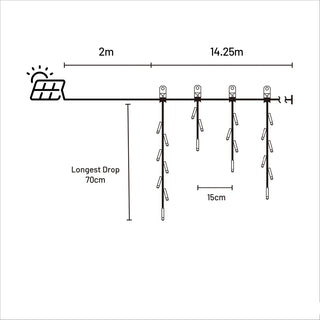SOLAR 480 LED ICICLE LIGHT