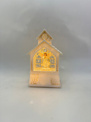 SNOWING PETITE CHURCH ANGLE