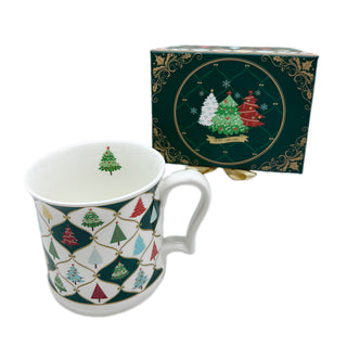 CHRISTMAS GIFT BOX MUG W/ MERRY TREE TILE