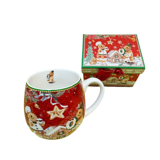 CHRISTMAS GIFT BOX MUG W/ GINGER WONDERLAND