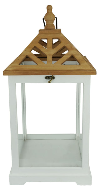 WOODEN TOP LANTERNS - SET OF 3