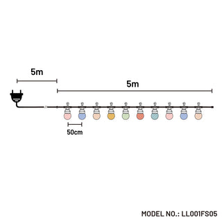 10 OPAL FESTOON RGB LED CONNECTABLE LIGHT