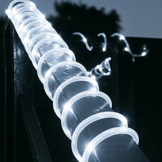 SOLAR POWERED 10M LED ROPE LIGHT - 2 COLOUR OPTIONS