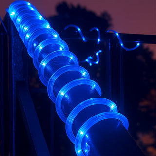 SOLAR POWERED 10M LED ROPE LIGHT - 2 COLOUR OPTIONS