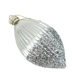 SILVER LINED OMBRE LONG DROP  - GLASS