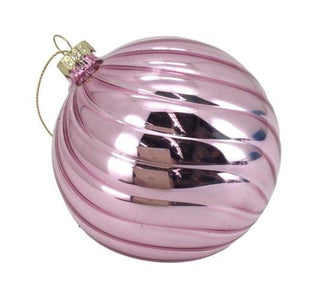 SHINY PINK SHEER BALL - GLASS