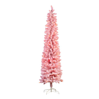 CHRISTMAS TREE- CANDY FLOSS PINK WITH MULTI FUNCTION LIGHTS, 6FT