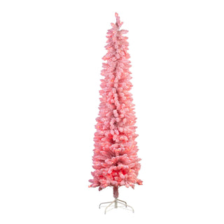 CHRISTMAS TREE- CANDY FLOSS PINK WITH MULTI FUNCTION LIGHTS, 6FT
