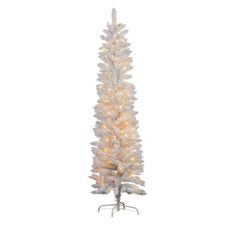 CHRISTMAS TREE- CANDY FLOSS WHITE WITH MULTI FUNCTION LIGHTS, 6FT