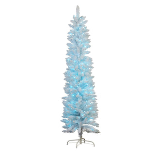 CHRISTMAS TREE- CANDY FLOSS WHITE WITH MULTI FUNCTION LIGHTS, 6FT