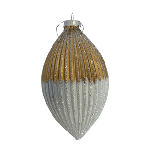 GOLD WHITE OMBRE LONG DROP - GLASS