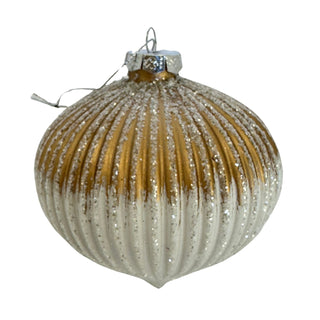 GOLD WHITE OMBRE DROP - GLASS