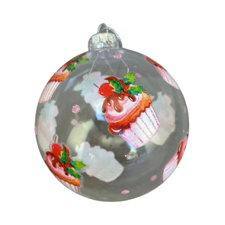 PINK CUPCAKE BALL - GLASS