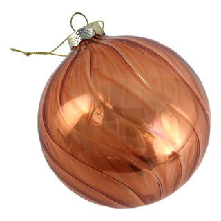 AMBER BALL 10CM - GLASS