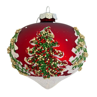 RED TREE DROP  - GLASS