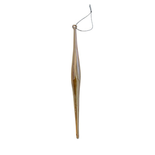 AMBER ICICLE 18CM - GLASS