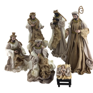 CHAMPAGNE NATIVITY SET - 6 PIECE