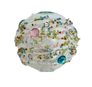 CANDY PEARL CLEAR BALL 10CM - GLASS