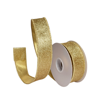 GOLD GLITTER RIBBON - 38MM