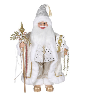 GOLD SANTA WITH GIFTS - 45CM