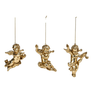 GOLD CHERUB HANGING ORNAMENT