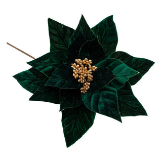 EMERALD GREEN VELOUR POINSETTIA