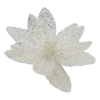 WHITE GLITTER FLOWER
