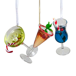 COCKTAIL CHRISTMAS ORNAMENTS - 3 VARIANTS