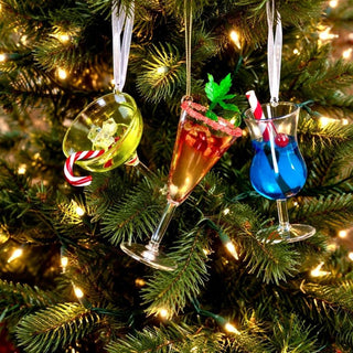COCKTAIL CHRISTMAS ORNAMENTS - 3 VARIANTS