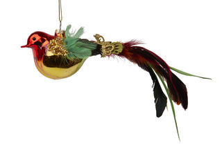 GLASS BIRD - RED 22CM